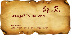Sztoján Roland névjegykártya