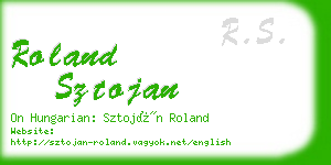 roland sztojan business card